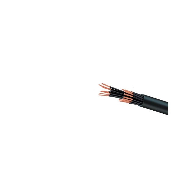 Cabo Cobre Isolado PVC 70G 500V 15x 1,00 mm² Controle Preto NBR 7289 Classe 5 (Vias Numeradas)