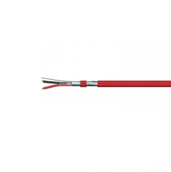 Cabo Cobre Isolado PVC 105G 600V 2x 1,50 mm² Incêndio Blindado Vermelho NBR 17240 (Vias Pr/VM) Fita Alumínio