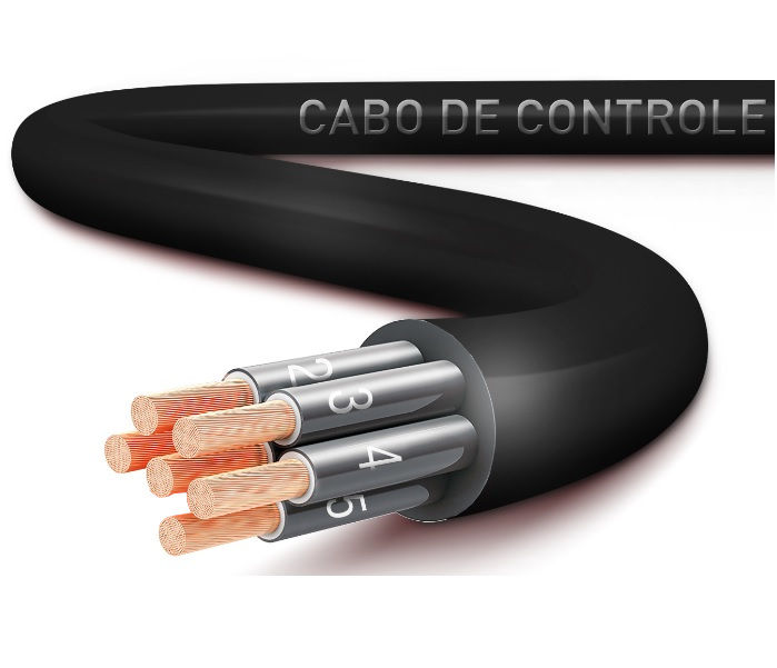 Cabo Cobre Isolado PVC 70G 500V 6x 0,75 mm² Preto Controle
