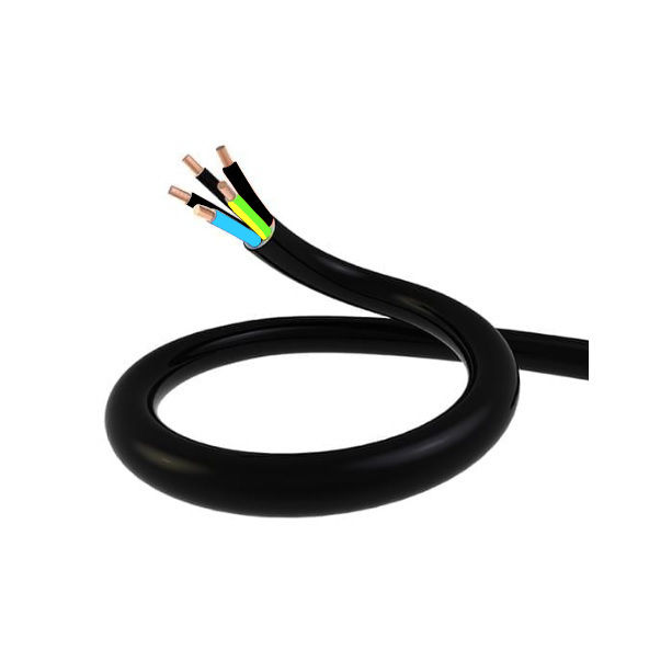 Cabo Cobre Flexível 5x 2,50mm² Isolado PVC 0,6/ 1KV 70° Preto NBR 7288 Nax Flex