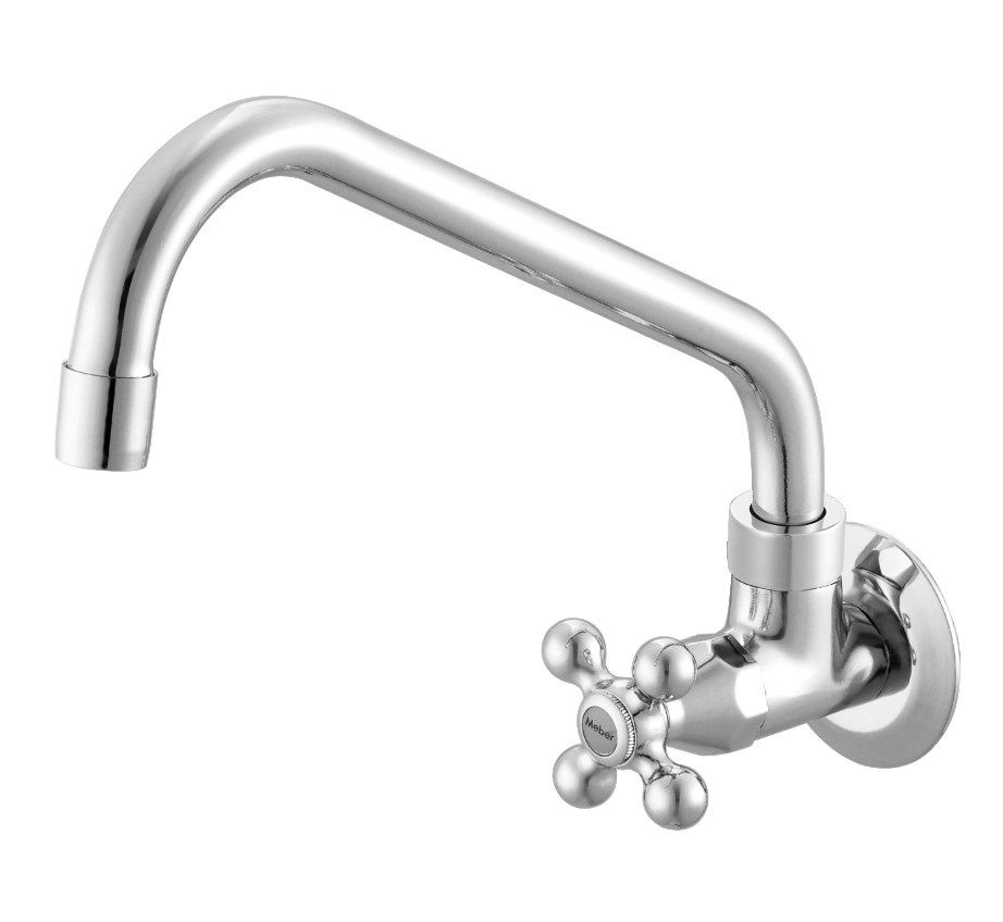 Torneira Cozinha para Parede 1/2" Cromada Alta Móvel Super Nova