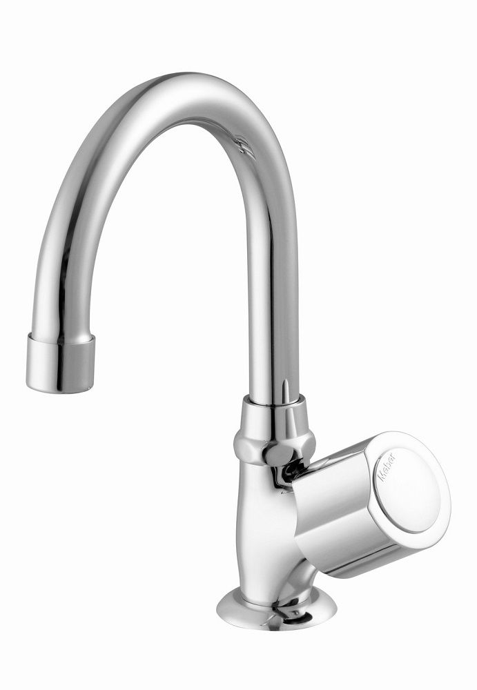 Torneira Lavatório Metálica para Balcão 1/4" de Volta 1/2" Cromada Alta Domus