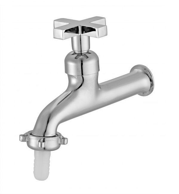 Torneira Jardim e Tanque Metálica para Parede 1/2" Cromado Baixa NYA