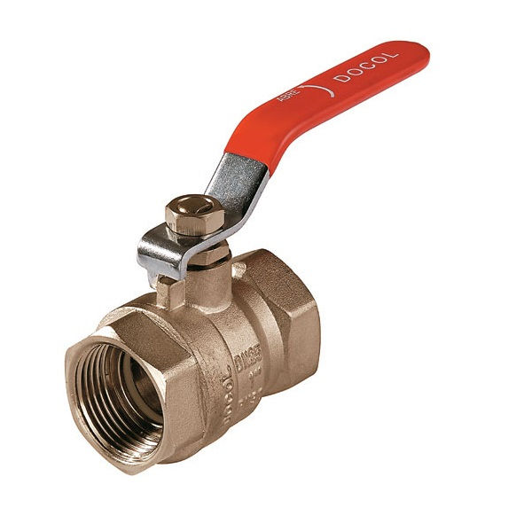 Registro Metálico Esfera 3/4" PN-25 com Alavanca Vermelha/Passagem Plena