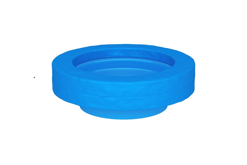 Anel Borracha Vedação para Bacia Sanitária Azul