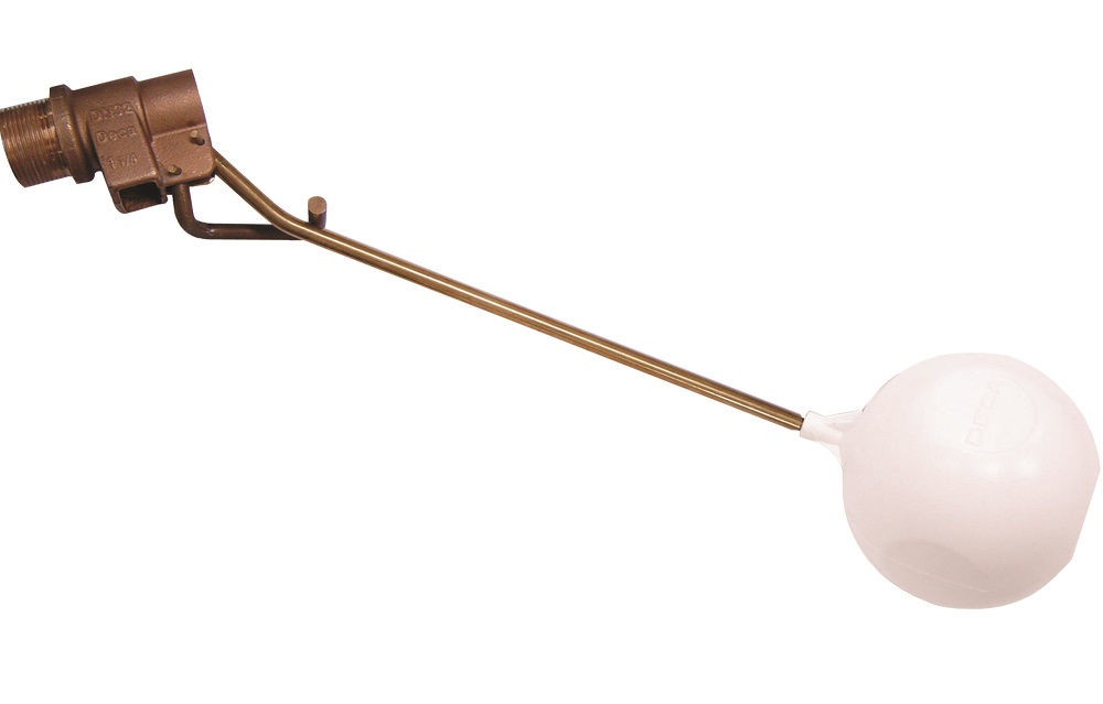 Torneira Boia Latão com Balão Plástico para Caixa D'água 1.1/4"