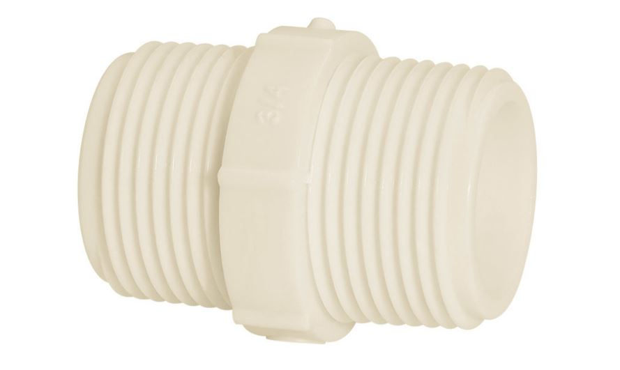 Nipel PVC Rosqueável 1/2" Classe 15 Branco Água Fria