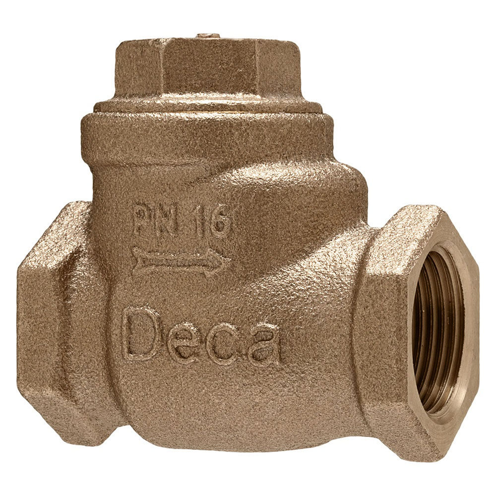 Válvula Válvula Bronze e Latão Retenção Horizontal com Portinhola 2" BSP PN16 Água Fria