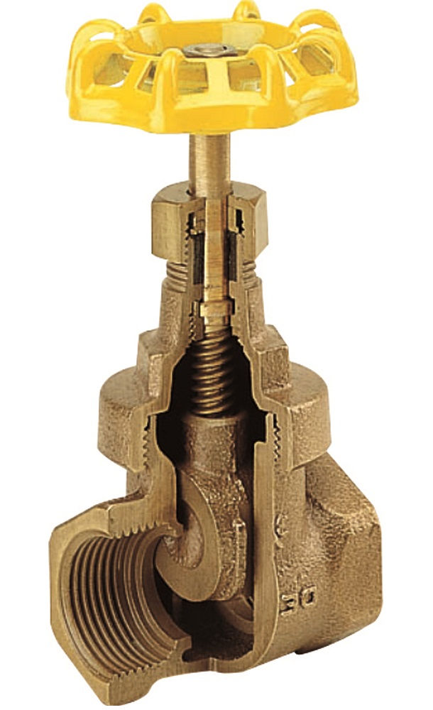 Registro Bronze e Latão Gaveta Bruto 3" Semi-Industrial