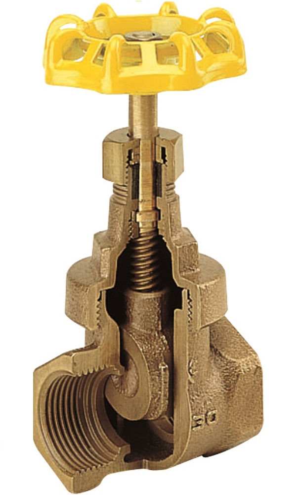 Registro Bronze e Latão Gaveta Bruto 4" Semi-Industrial