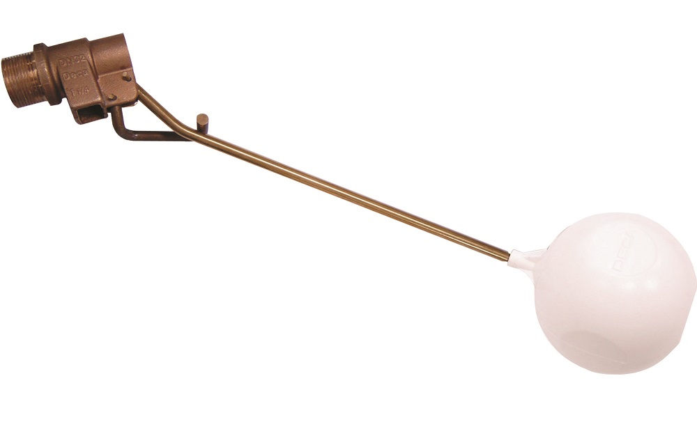 Torneira Boia Latão com Balão Plástico para Caixa D'água 1"