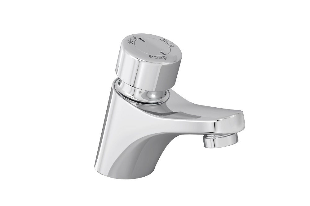 Torneira Lavatório Metálica Acionamento Temporizado Para Balcão 1/2" Cromada Bica Baixa Decamatic Deca