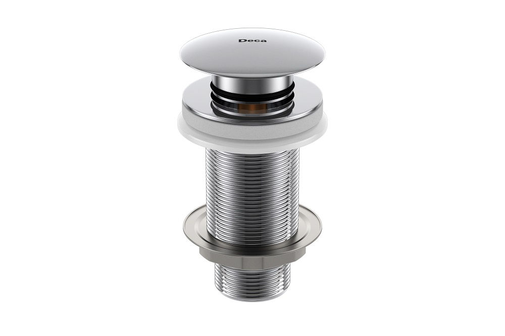 Válvula Escoamento Para Lavatório Cuba/bide Com Tampa Plástica 1" Cromada Deca