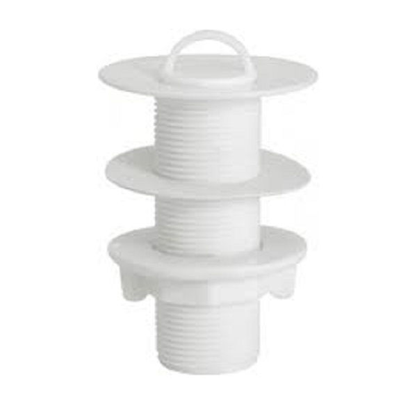 Válvula Válvula Escoamento PVC sem Ladrao 1" Branca para Lavatório