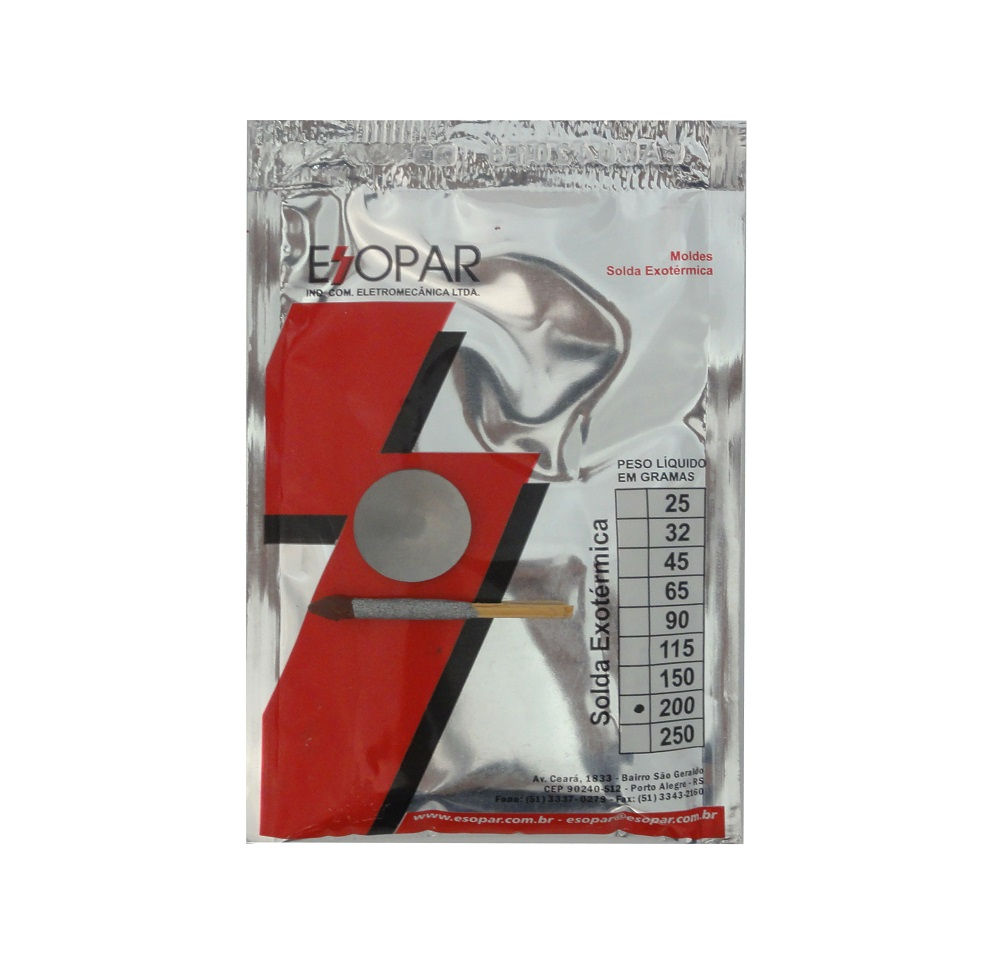 Cartucho Com Palito e Disco N200 para Solda Exotérmica 200G