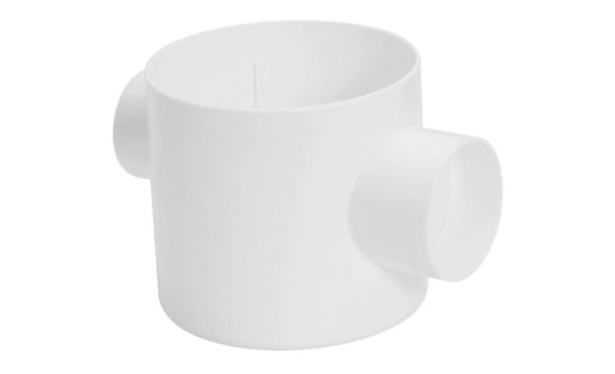 Corpo PVC para Caixa Seca 100x100x50/40 mm Classe 8 Branco Esgoto