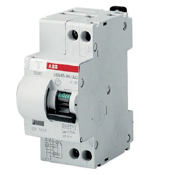 Interruptor dr Bipolar 1 KA 220VCA 25A 30 MA DIN Tipo AC Diferencial Residual