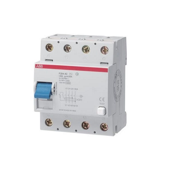 Interruptor dr Tetrapolar 1 KA 220/400VCA 25A 30 MA DIN Tipo AC Diferencial Residual