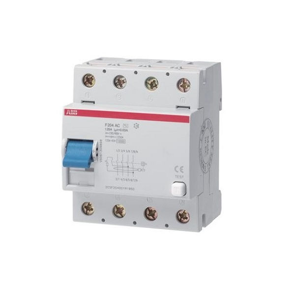 Interruptor dr Tetrapolar 1 KA 220/400VCA 40A 30 MA DIN Tipo AC Diferencial Residual