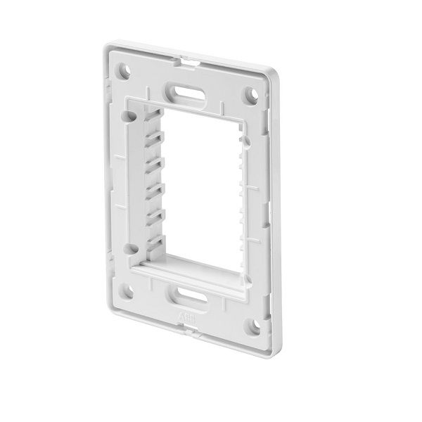 Suporte 3 Módulos para Placa PVC 4x2 Branco Linha Unno