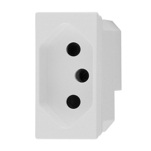 Módulo Módulo Tomada NBR 2P+T 10A/250VCA PVC Branco Linha Unno