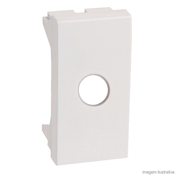 Módulo Módulo Passagem de Fio 1 Furo PVC Branco Linha Unno