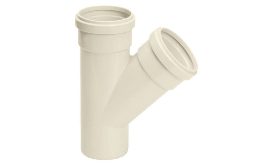 Junção Junção Simples PVC 50 mm Série Reforçada Cinza Claro Esgoto