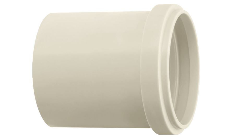 Luva PVC Simples 50 mm Série Reforçada Cinza Claro Esgoto