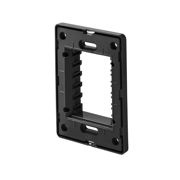 Suporte 3 Módulos para Placa PVC 4x2 Preto Linha Unno