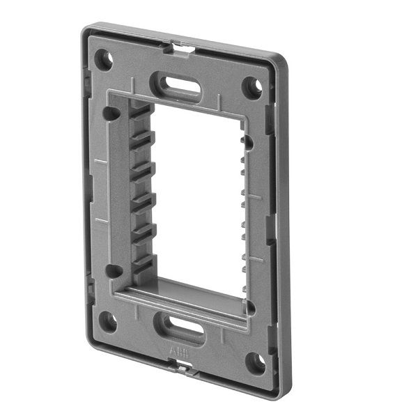 Suporte 3 Módulos para Placa PVC 4x2 Prata Linha Unno