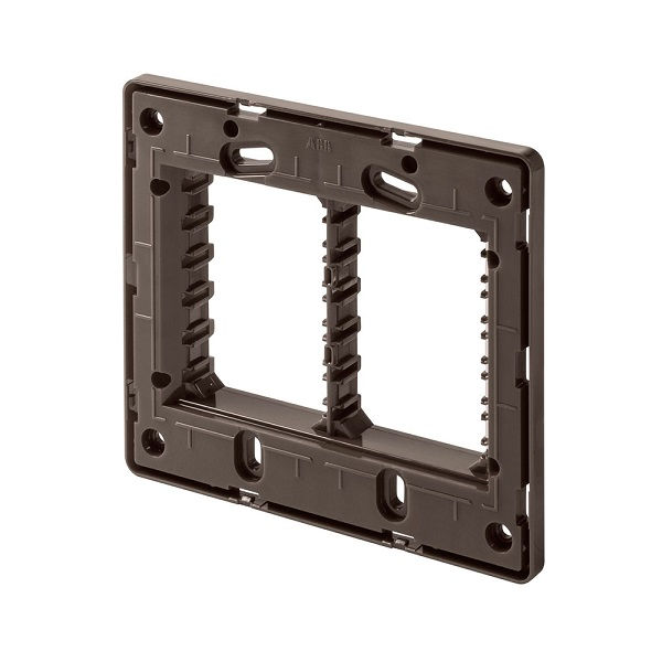 Suporte 6 Módulos para Placa PVC 4x4 Preto Linha Unno