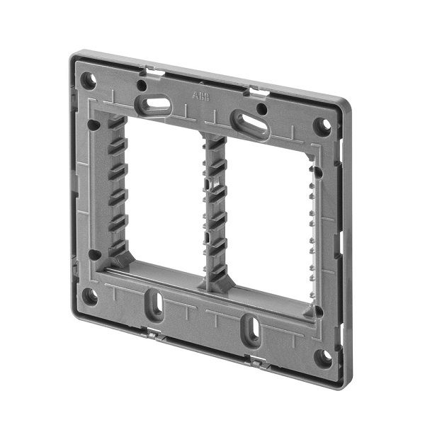Suporte 6 Módulos para Placa PVC 4x4 Prata Linha Unno