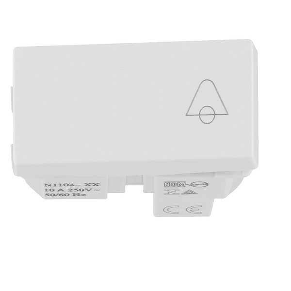 Módulo Módulo Pulsador Campainha 10A/250VCA PVC Branco Linha Unno