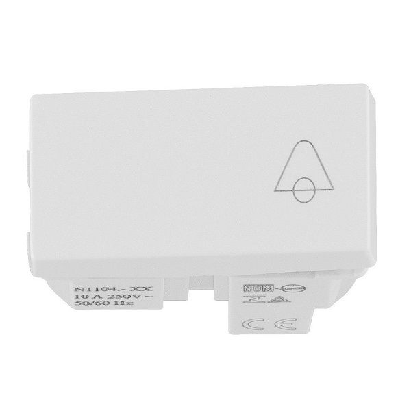 Módulo Módulo Pulsador Minuteria 10A/250VCA PVC Branco Linha Unno