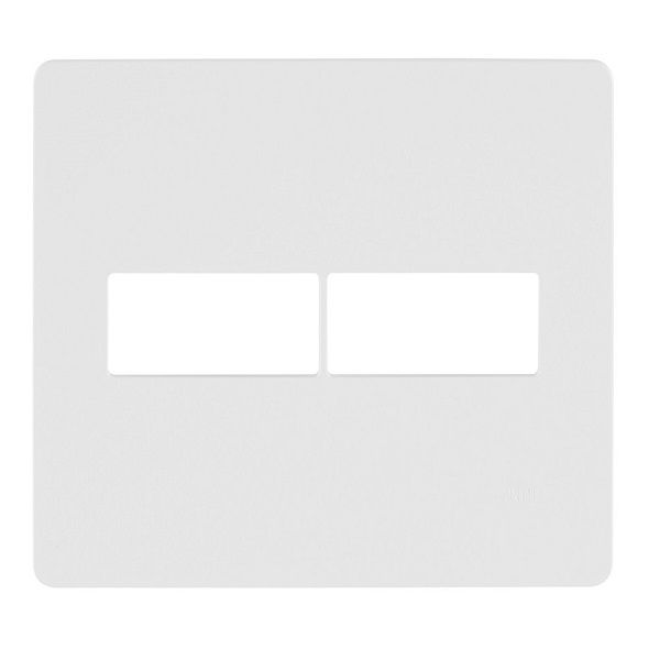 Placa PVC para 2 Módulos 4x4 Branca Linha Unno