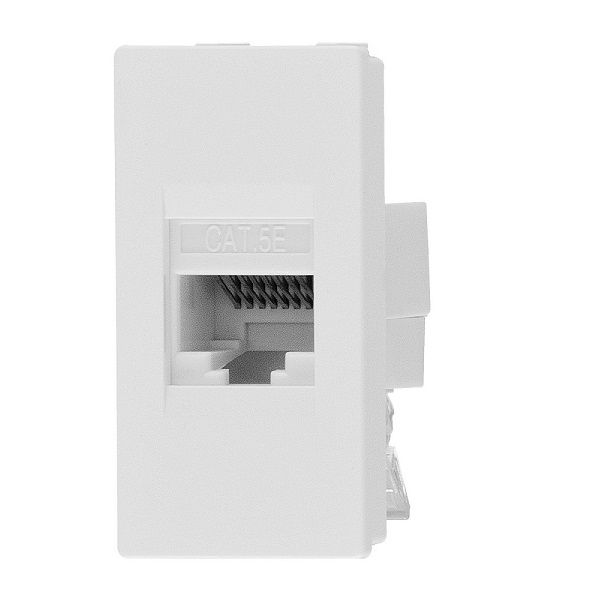 Módulo Módulo Tomada RJ45 8 Fios CAT5E PVC Branco Linha Unno