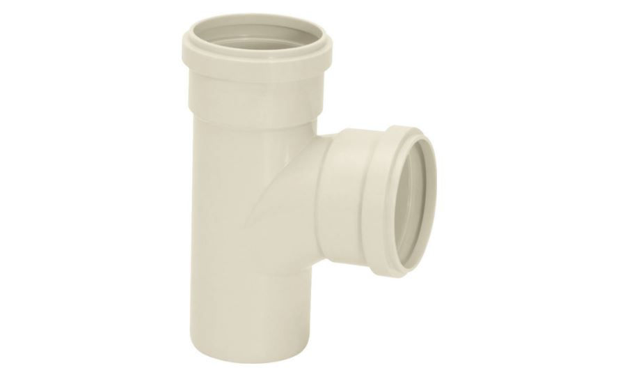 Te PVC 50 mm Série Reforçada Cinza Claro Esgoto