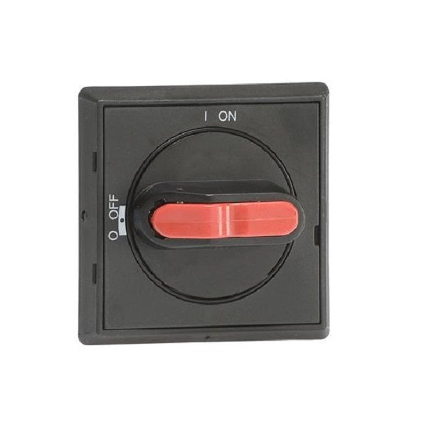 Chave Seletora 2 Posições com Porta 3 Cadeados 6 mm Preta