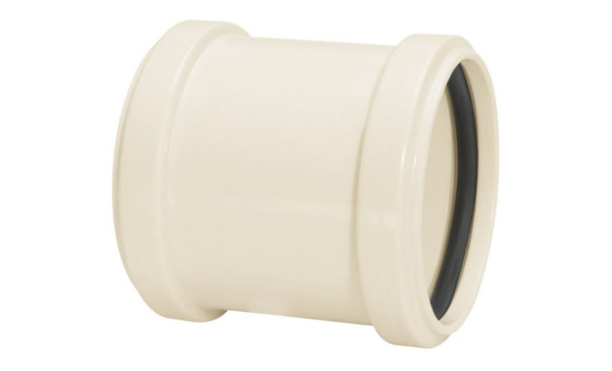 Luva PVC Correr com Anel 40 mm Classe 8 Branca Esgoto