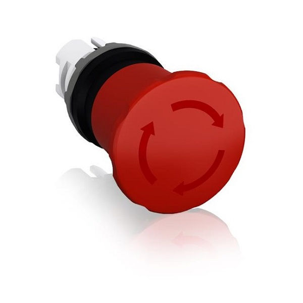 Cabeçote Cabeçote PVC para Botão Cogumelo 22 mm Opaco Emergência Gira Destrava 30 mm Vermelho