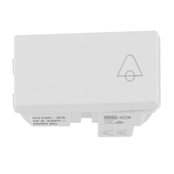 Módulo Módulo Pulsador Universal 10A/250VCA PVC Branco Linha Unno sem Gravação
