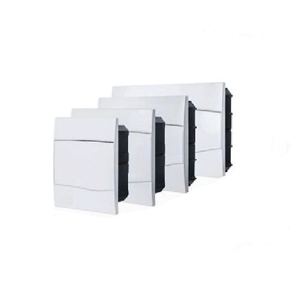 Quadro de Distribuição Quadro de Distribuição PVC Embutir 12 Disjuntores DIN sem Barramento sem Geral Branco Porta Opaca Maestro