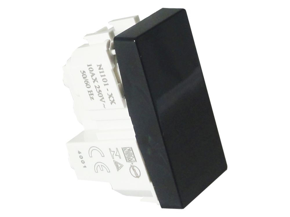 Módulo Módulo Interruptor Simples 10A/250VCA PVC Preto Linha Unno Life