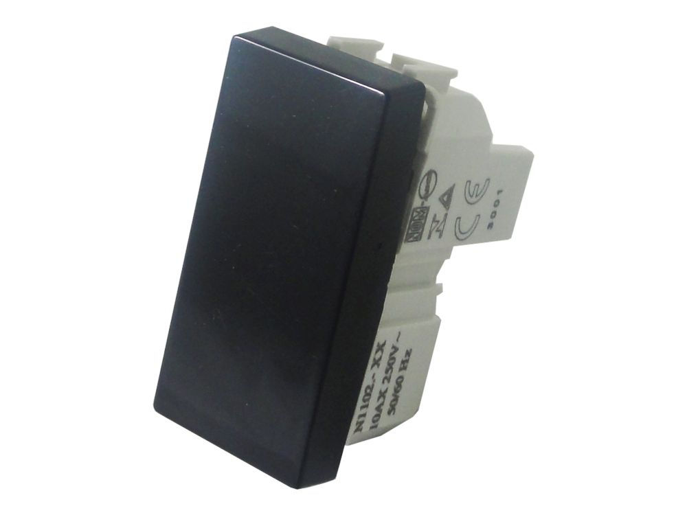 Módulo Módulo Interruptor Paralelo 10A/250VCA PVC Preto Linha Unno Life