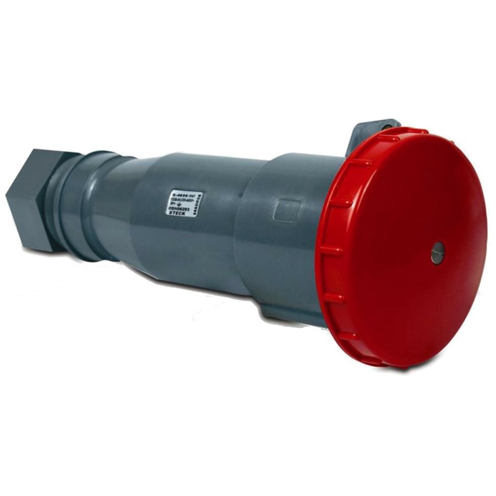 Acoplamento Móvel 3P+N+T 63A/380VCA A Fêmea PVC Vermelho 6 Horas Steck