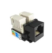 Plugue Fêmea RJ45 CAT 5E 8 Fios Preto Keystone Rohdina