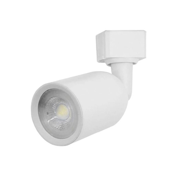 Spot LED Sobrepor Para Trilho Redondo Direcionável 6W Alumínio Direct 3000K 450LM Bivolt v Branco Taschibra