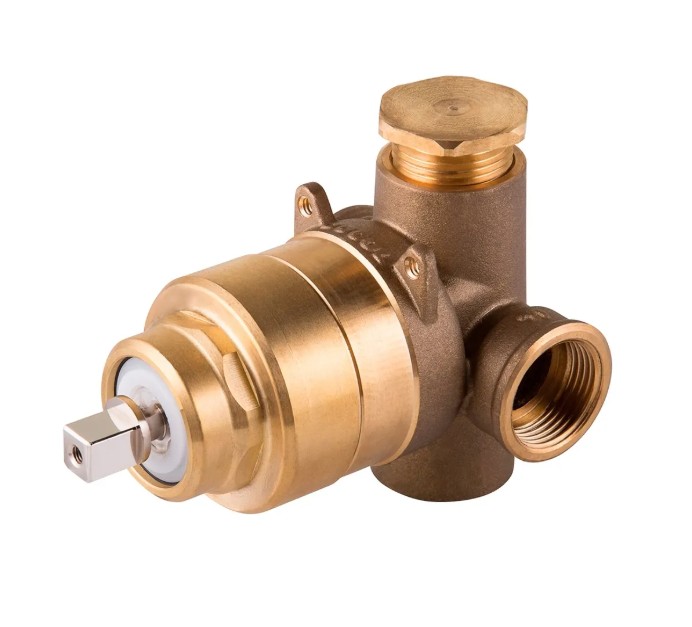 Base Cobre Monocomando Chuveiro/Banheira 3/4" Baixa Pressão