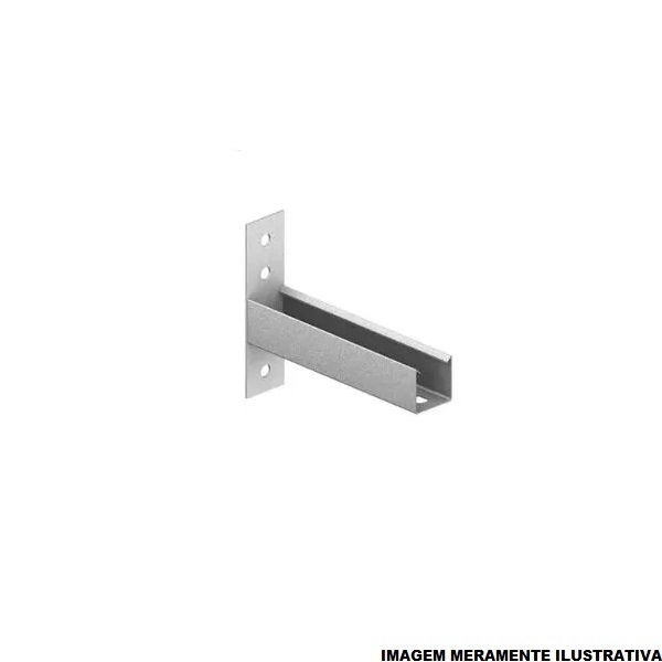 Mão Francesa Simples Galvanizada Eletrolítica para Eletrocalha 100 mm