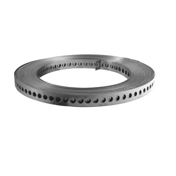 Fita Aço Carbono Perfurada 17 mmX0,40 mmX25 M